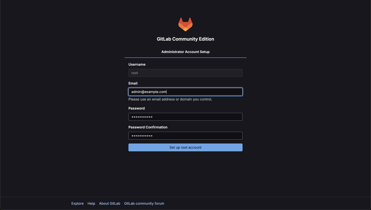 Setup Admin Login Credentials