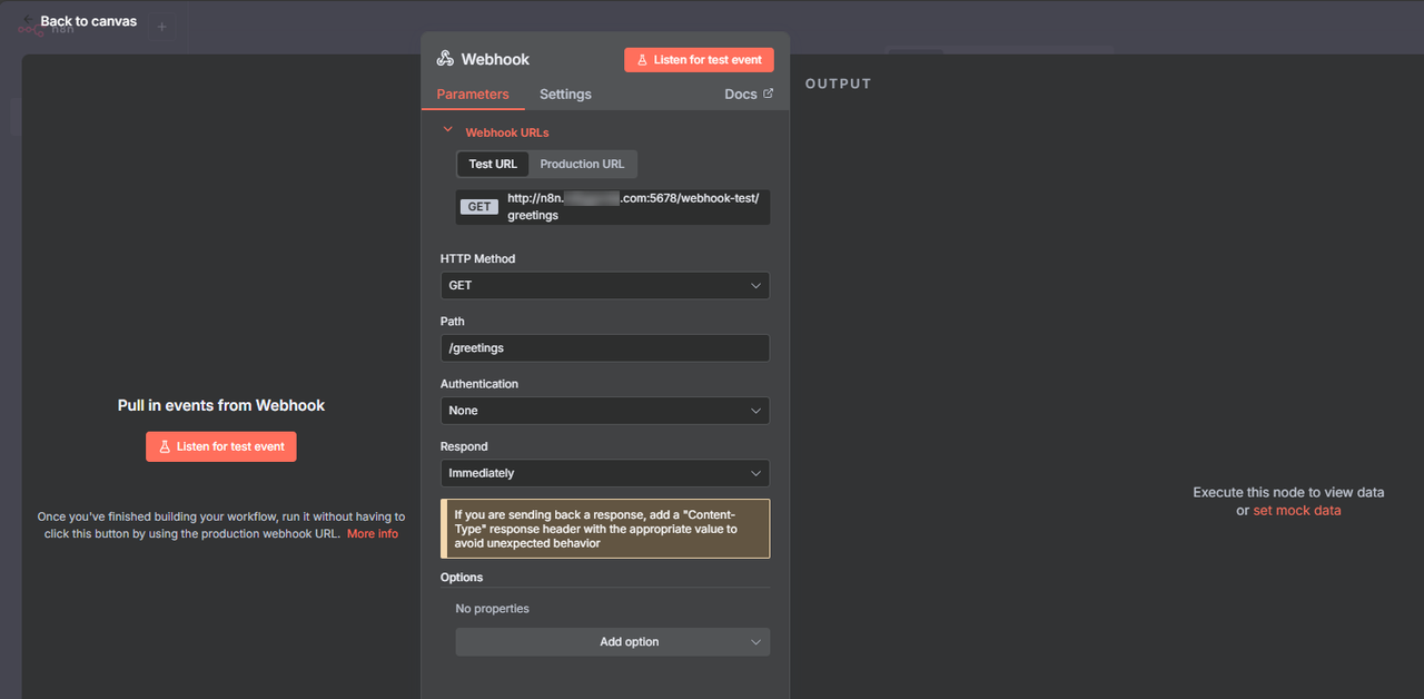Configure Webhook Node