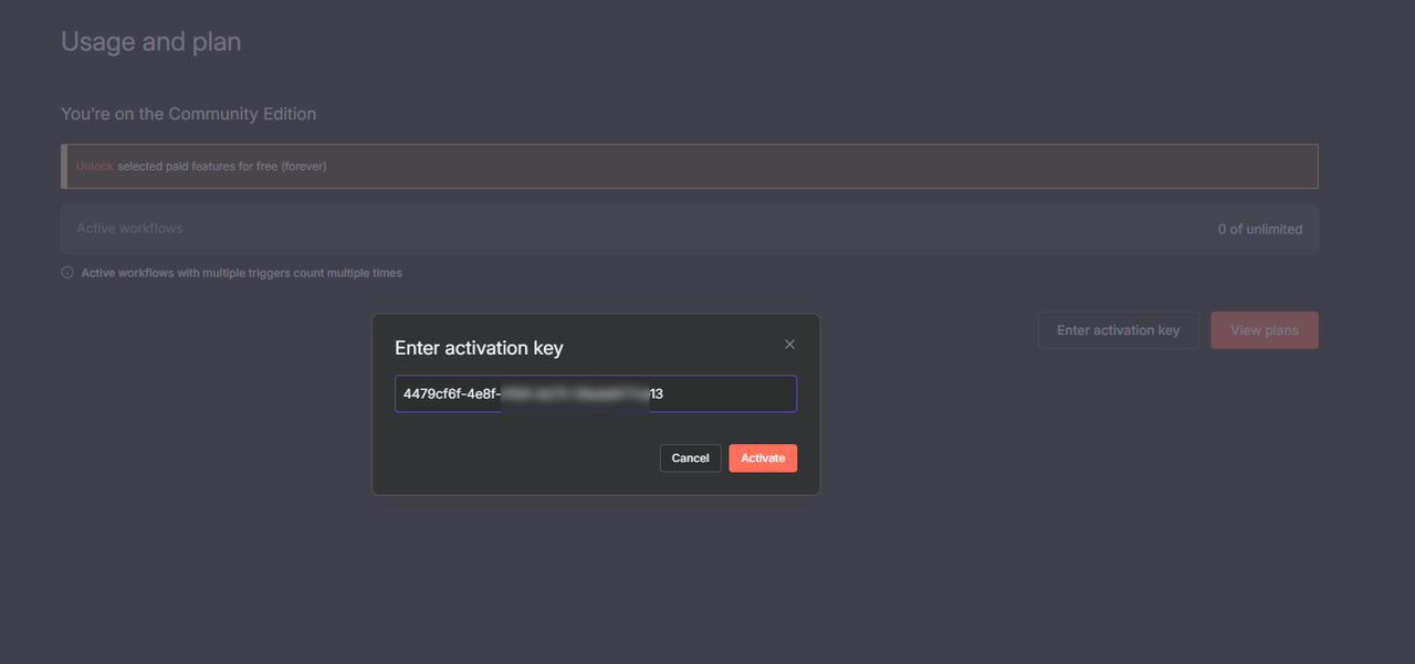 Activate n8n License