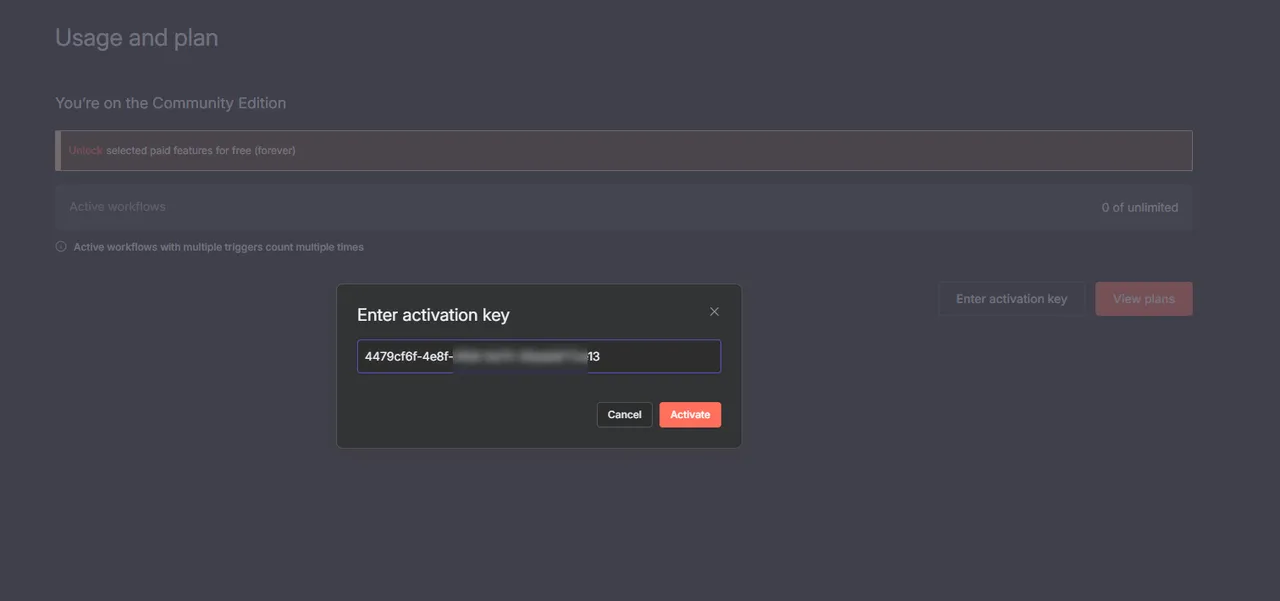 Activate n8n License