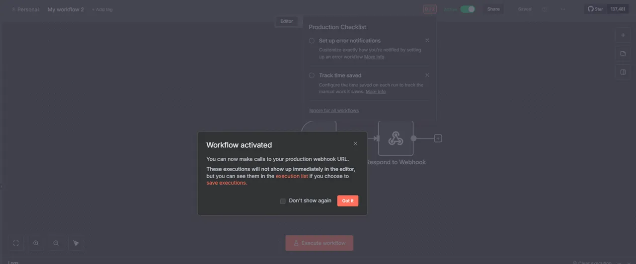 Activate Workflow