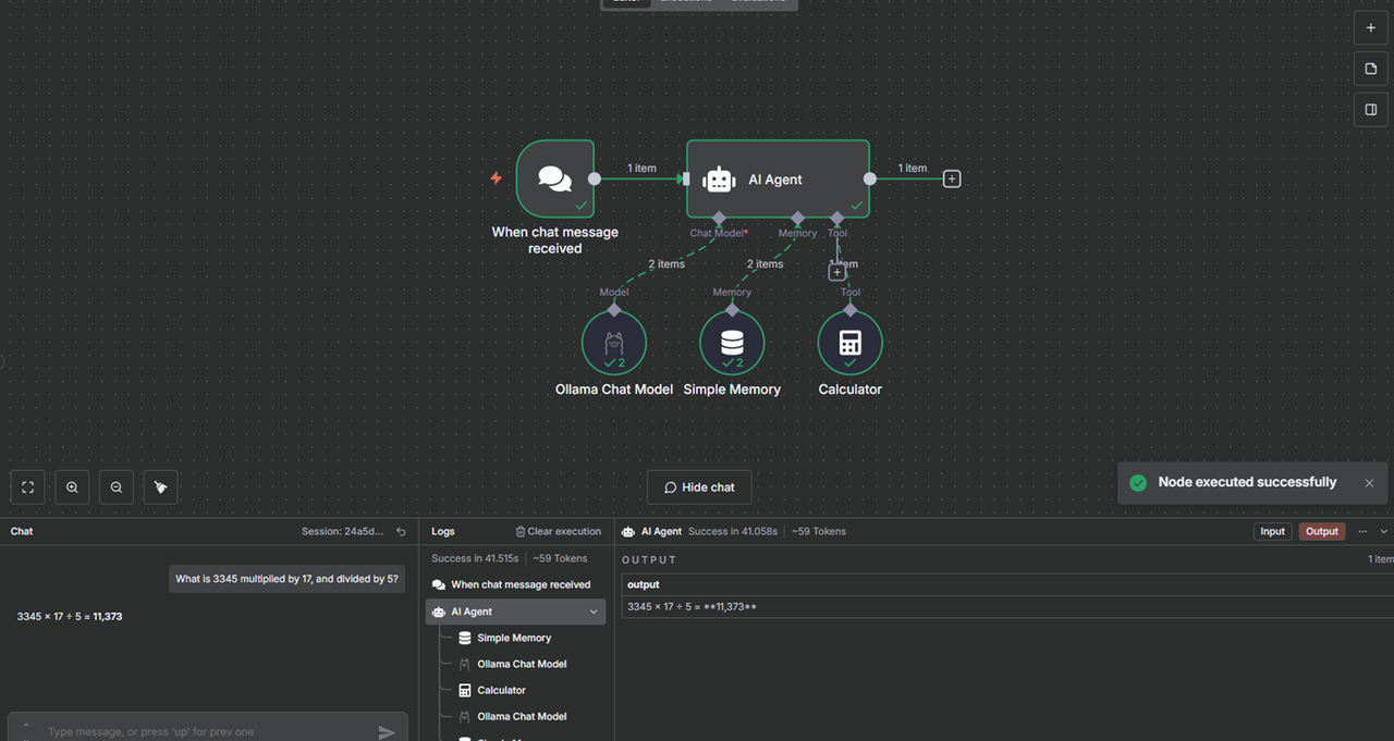 View the AI Agent output