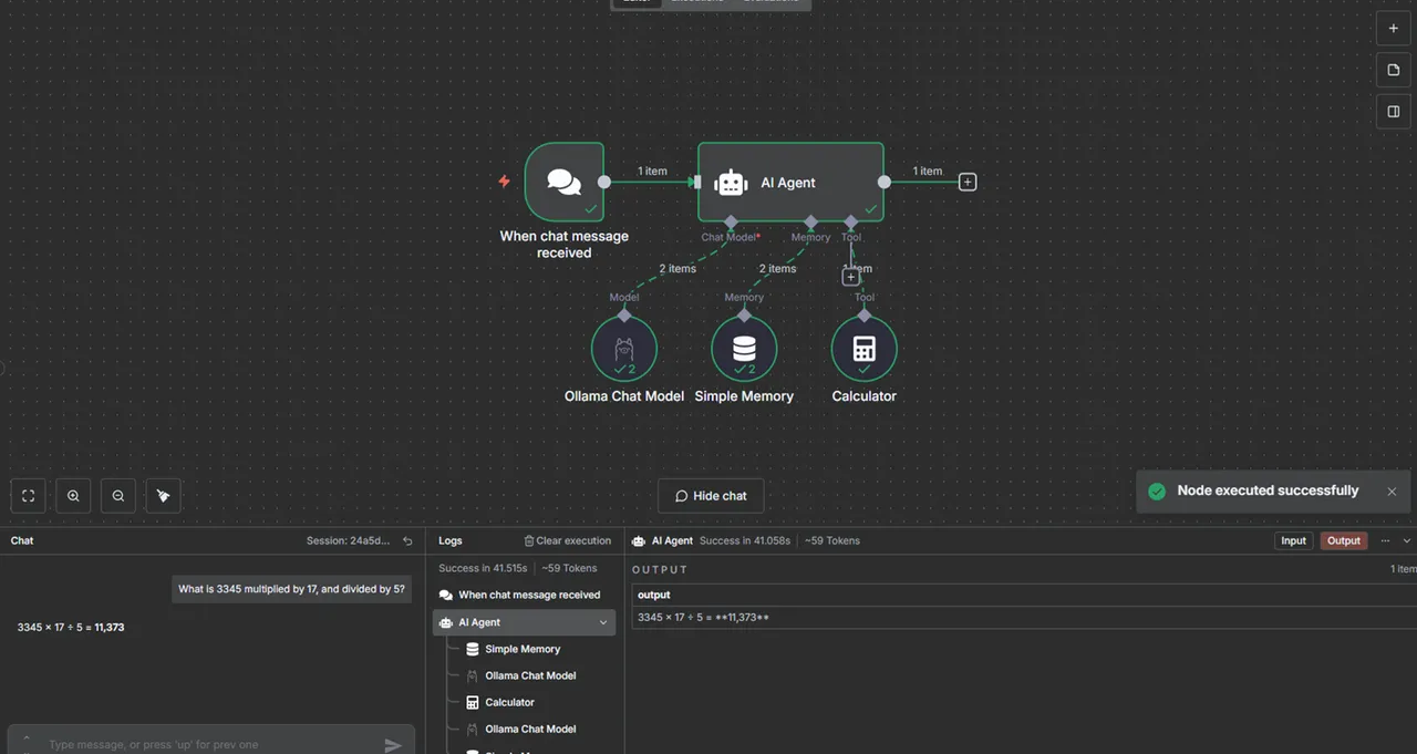 View the AI Agent output