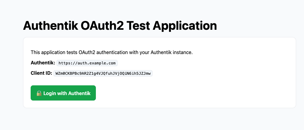 Login with Authentik