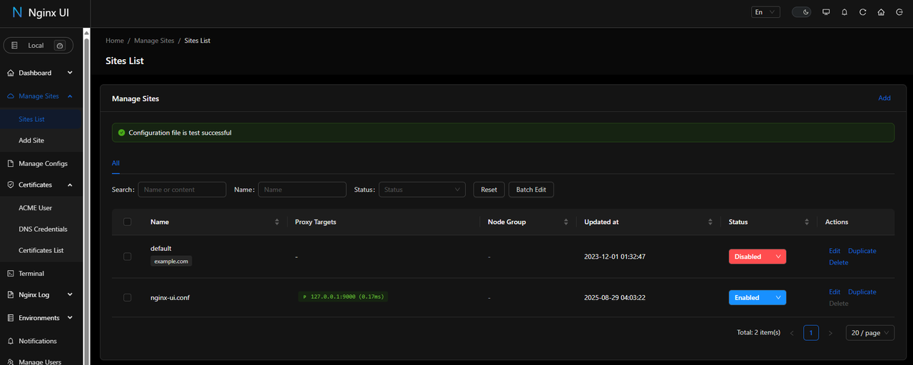 Manage Nginx Vhost Configs