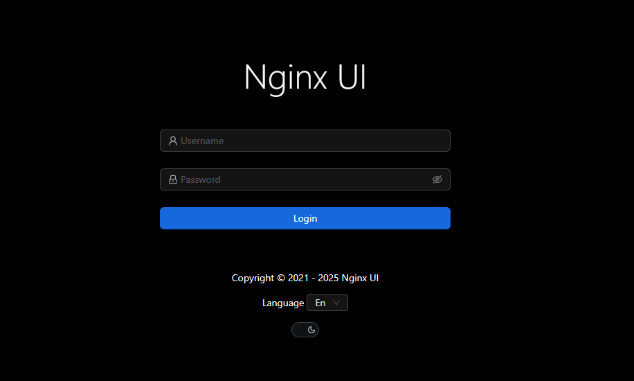Login to Nginx UI