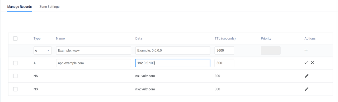 Vultr DNS