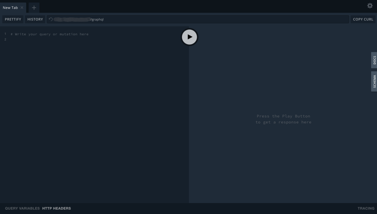 Vector GraphQL Playground interface