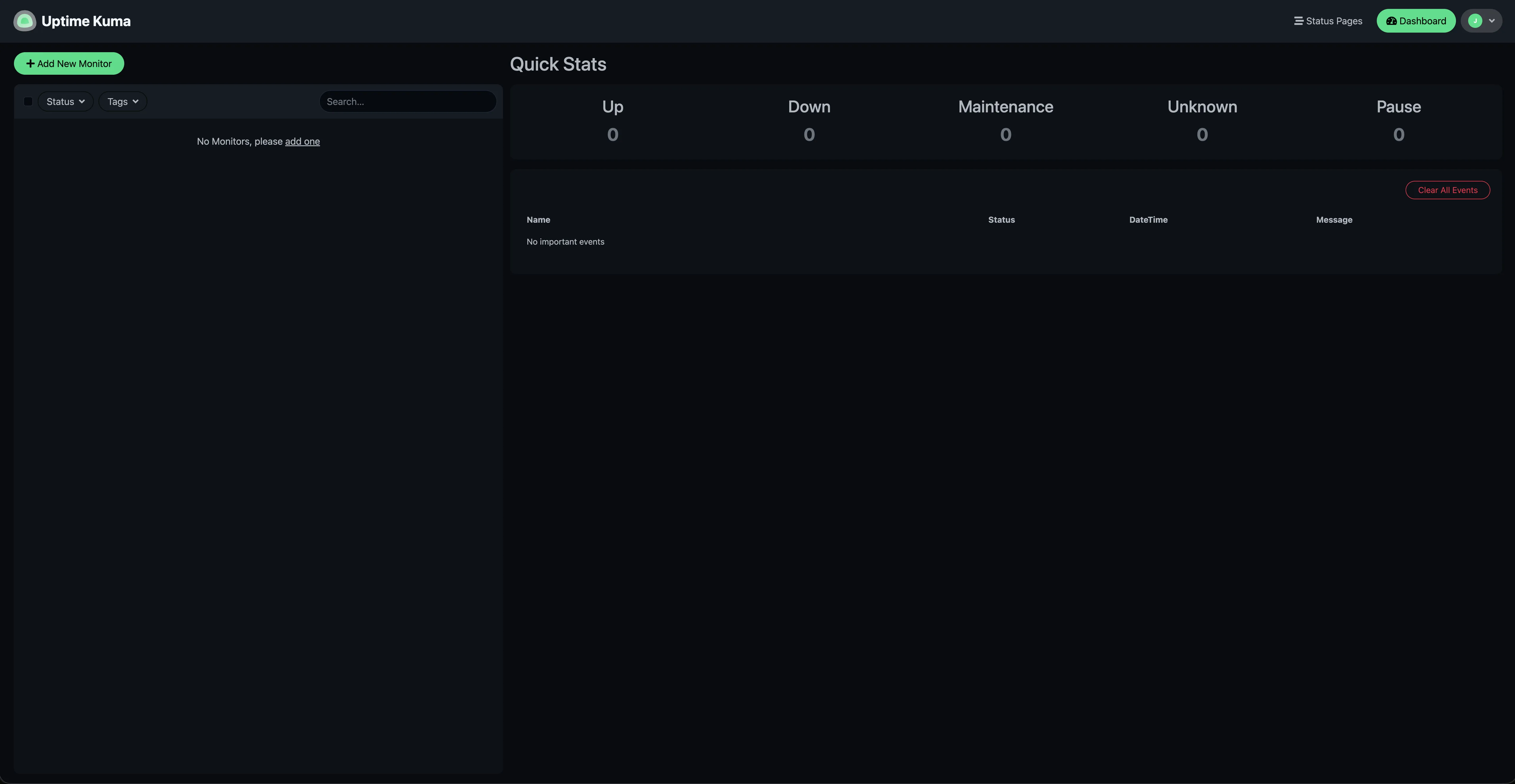 Uptime Kuma Dashboard