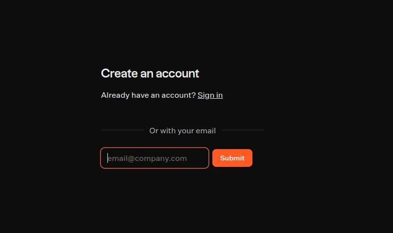 Typebot email sign-in verification screen