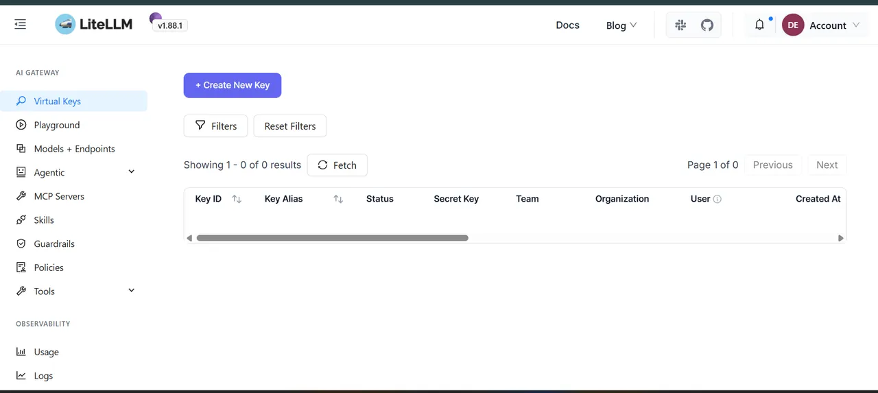 LiteLLM Dashboard